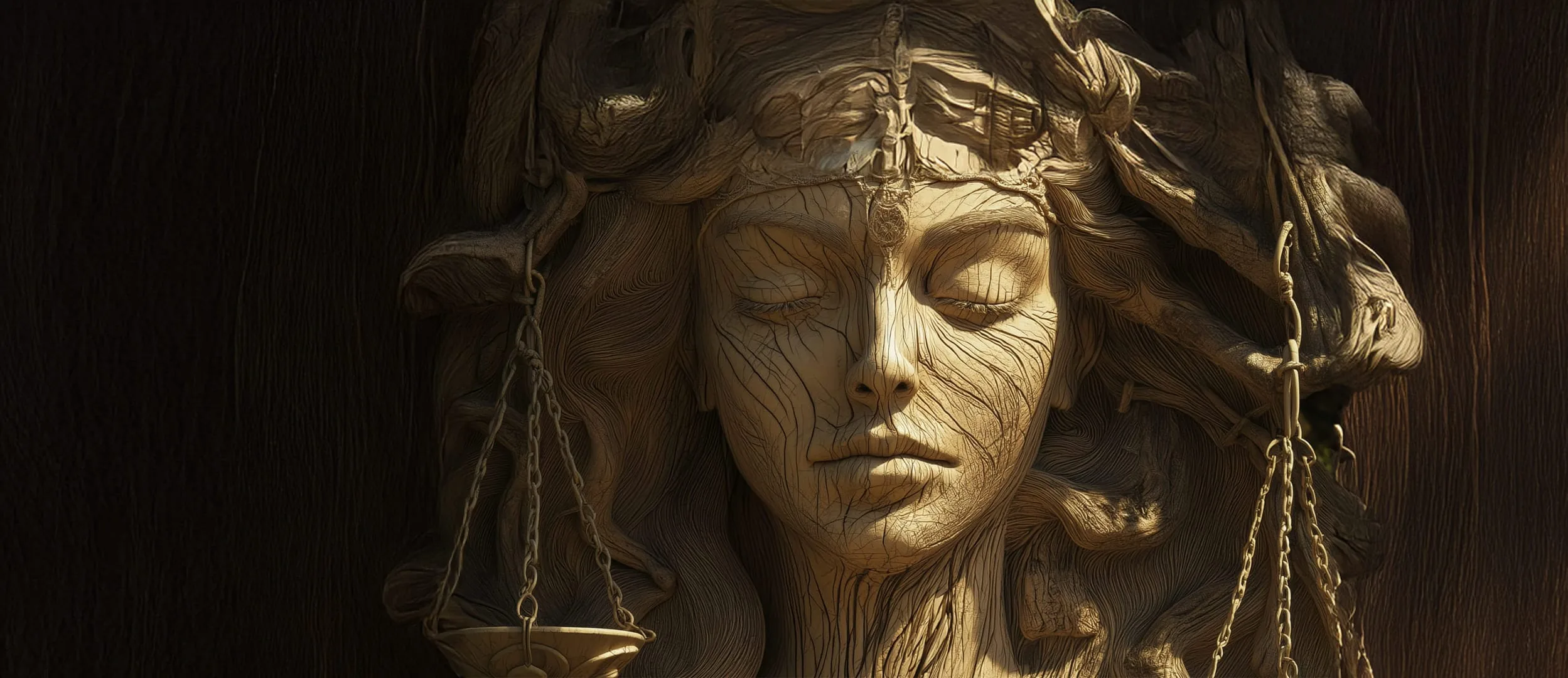 Estátua da Justiça em primeiro plano